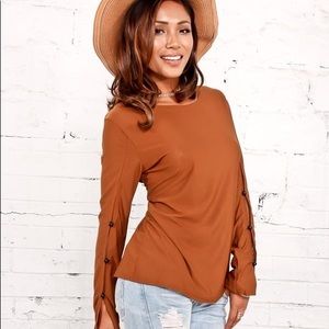 Button sleeves blouse New